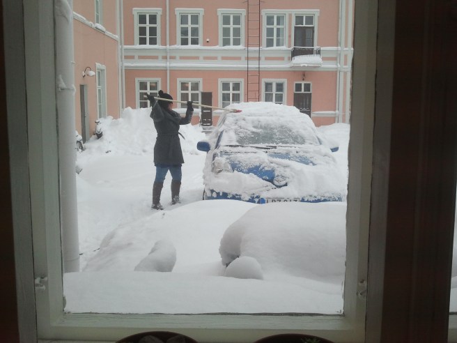 Så här såg det ut utanför redaktionen på gamla stället vid Alexandersgatan där Östra Nyland fanns 2012.