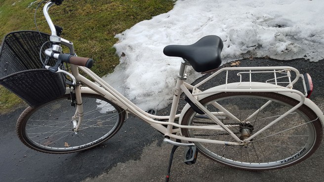 Cykeln som jag köpte på våren för två år sedan.