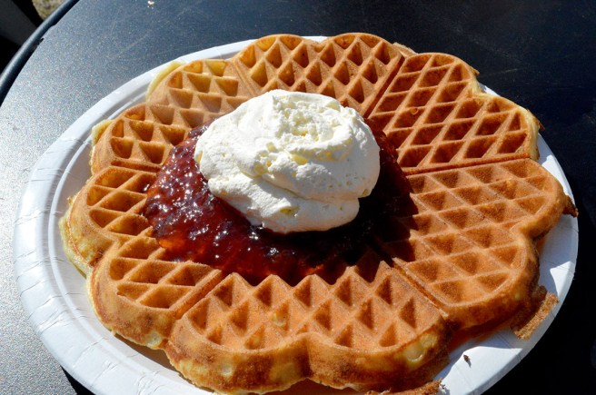 Besöket avrundades med en gräddad våffla.