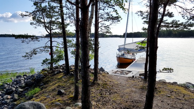Här var vädret ännu fint, men under dagen blev det busigt värre.