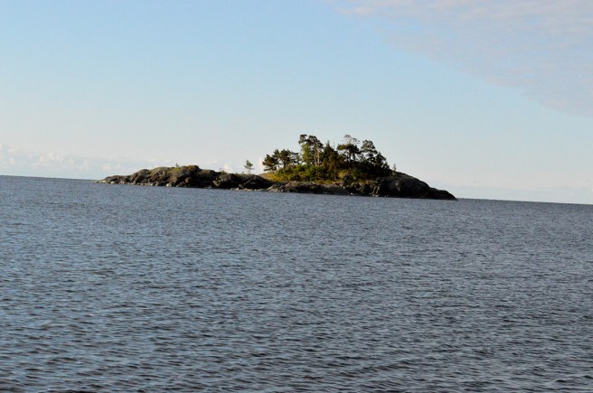 Riktigt så här kavlugnt var det inte då jag slängde flaskan i sjön.