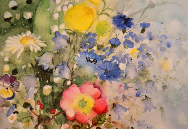 Naturblommor heter juni månads bild på kalendern av Minna L. Immonen.