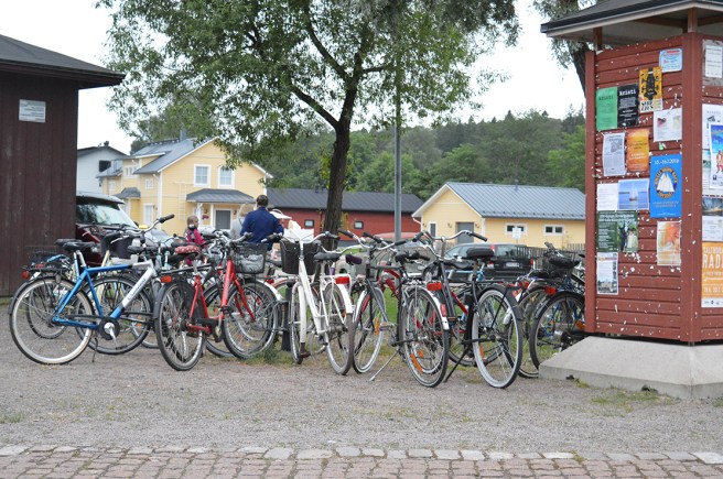 Många valde att ta cykeln den här kvällen.