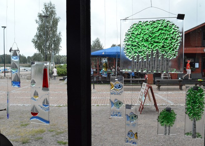 Utsikt från Sjöfartsmuseets försäljningsbod.