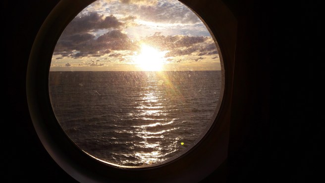 Solnedgång på Finska viken.