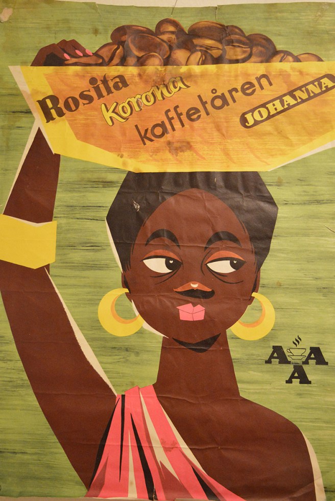 En plansch från förpackningsmuseet i Pyttis.