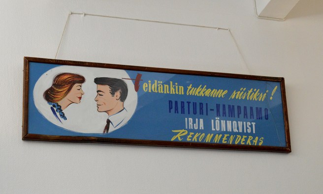 En skylt kanske från 1950-talet?