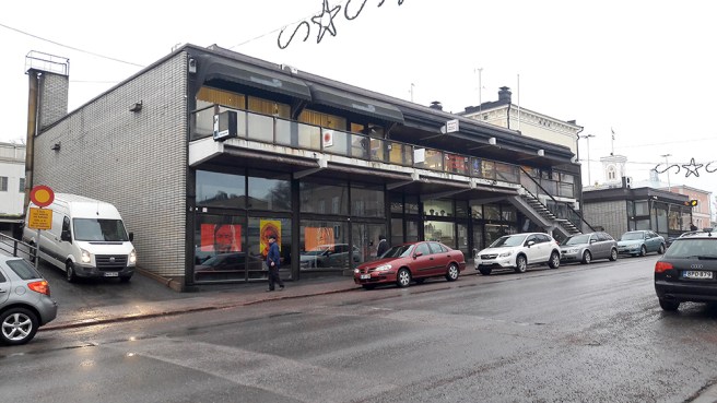 Ett av affärshusen vid Drottninggatan.