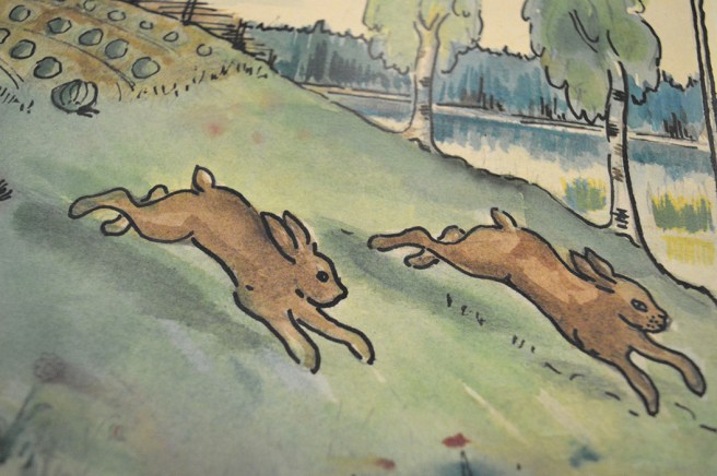 En teckning från en gammal barnbok.