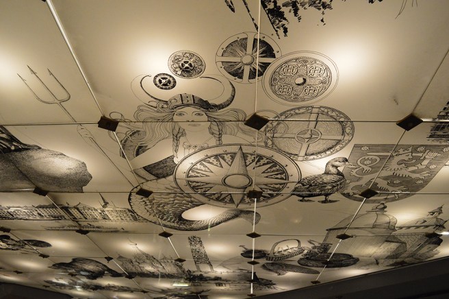 Närstudie av taket i Grillen.