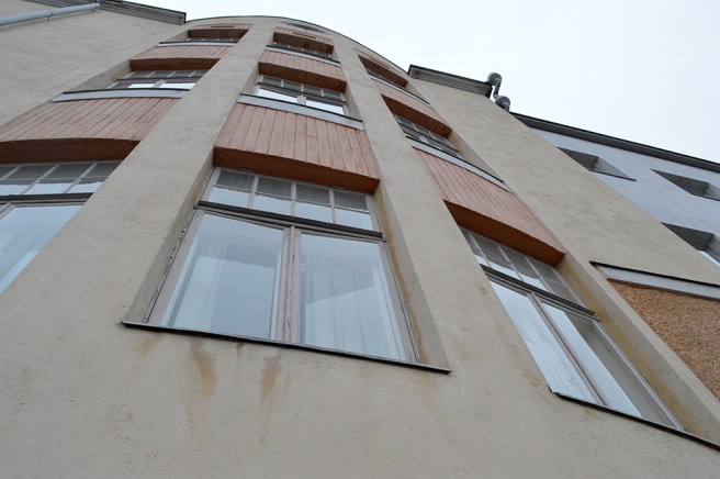 Perspektvbild av fasaden mot öst.