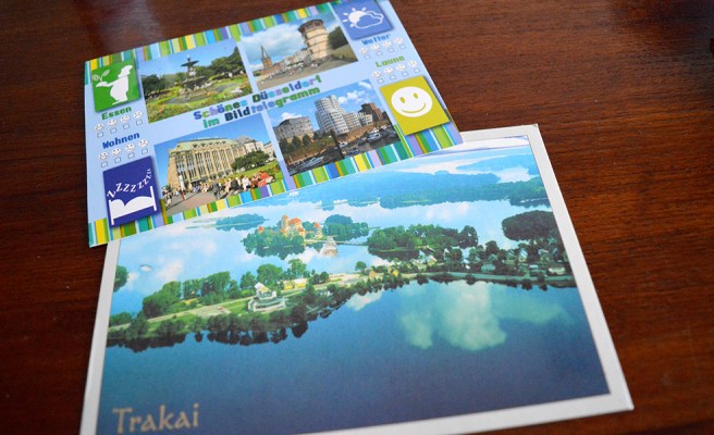 Fick två vykort i går. Ett från Litauen, ett från Tyskland.