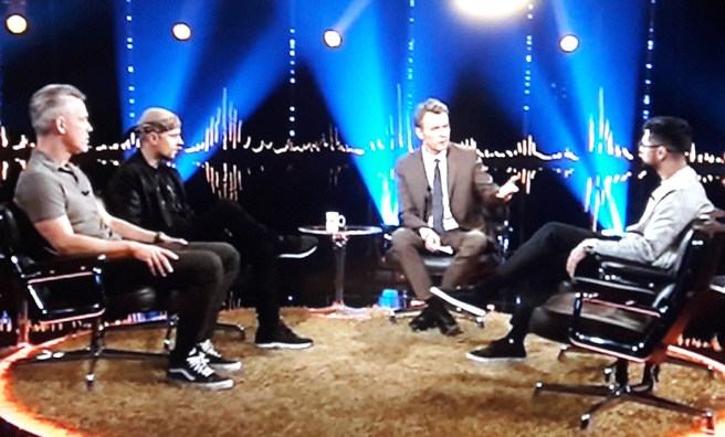 Skavlan och några av hans gäster i kväll.
