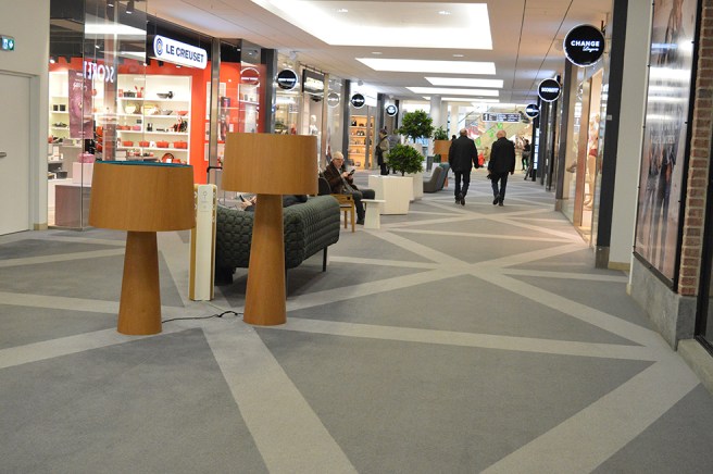 I Täby centrum var det måndagslugnt.