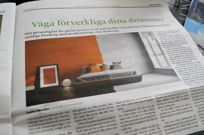 En rubrik som också blivit ett motto för mig själv.