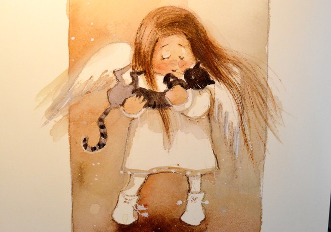 Mars månads bild i kalendern med målningar av Minna L Immonen.